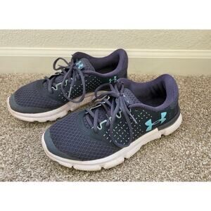 Under Armour Woman's Grey Light Blue Sneakers Size 7.5